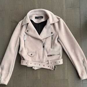 Zara Faux Suede Blush Jacket